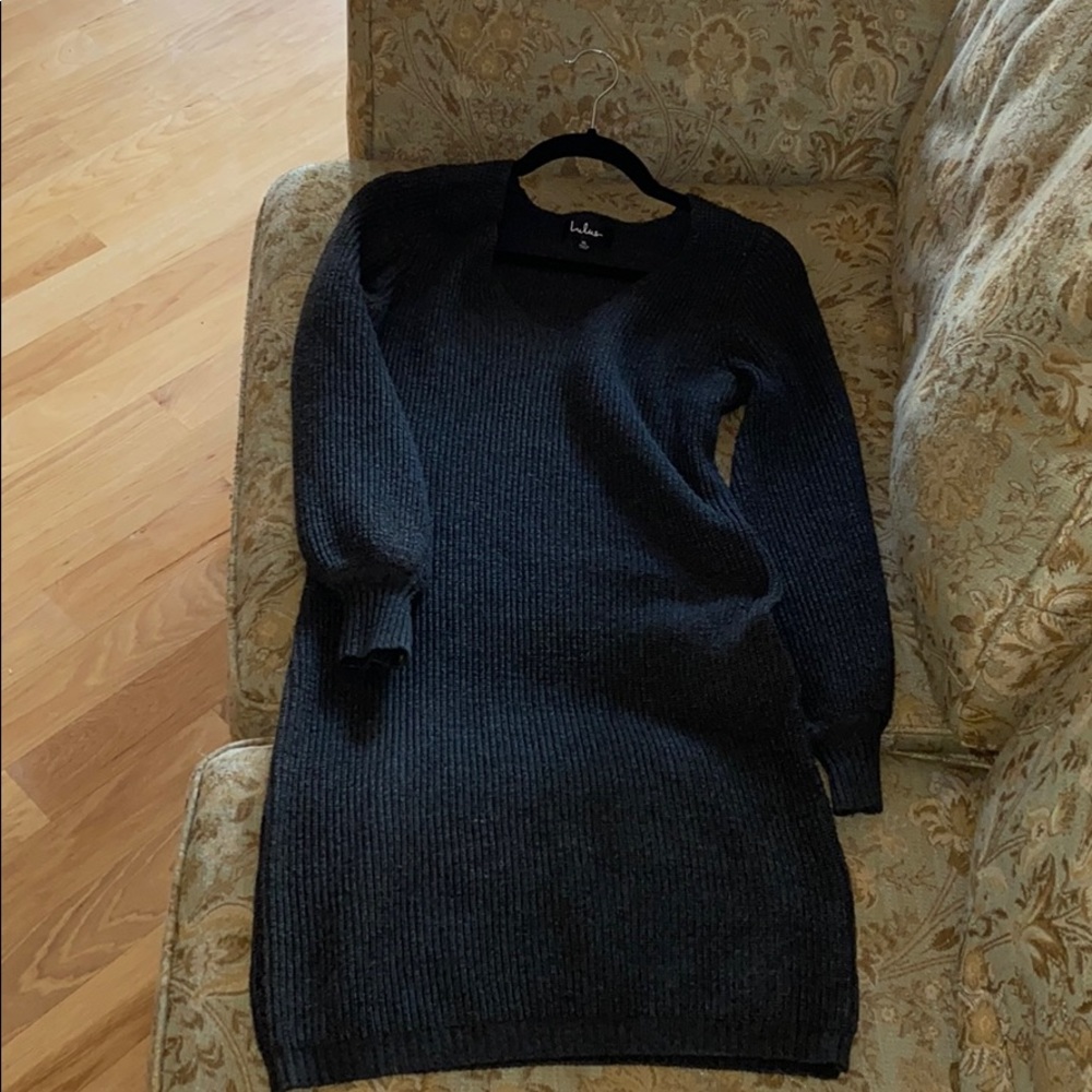 Gray LULU’s sweater dress!